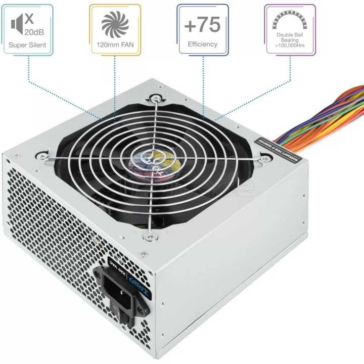 Alimentation ATX TooQ Apolo - 500W (Gris) | Ordiland
