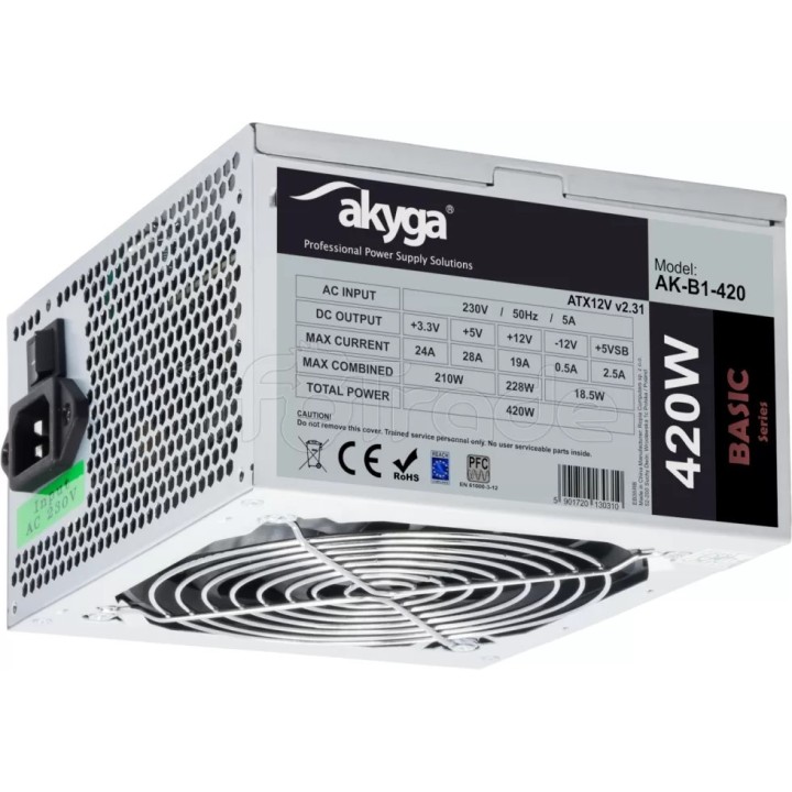 Alimentation ATX Akyga Basic AK-B1 - 420W (Gris) | Ordiland