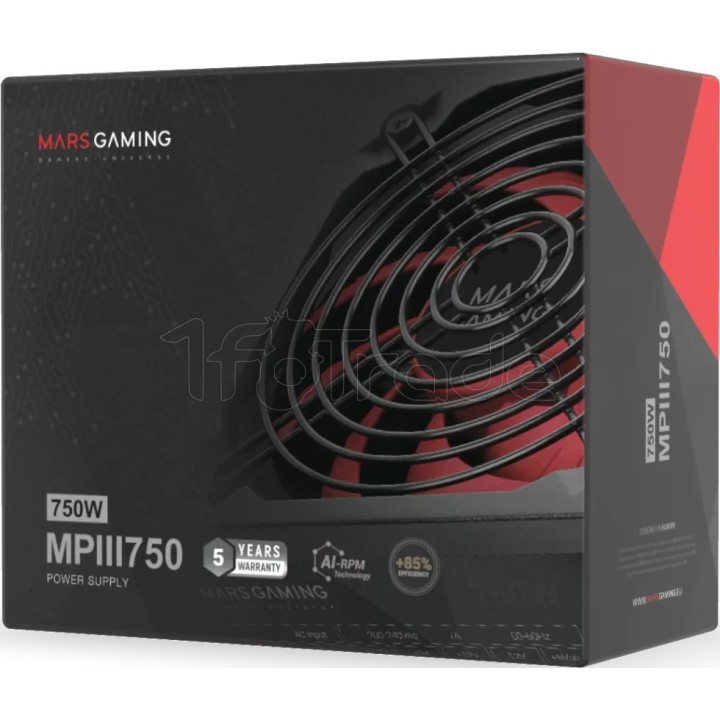 Alimentation ATX Mars Gaming MPIII - 750W (Noir/Rouge) | Ordiland