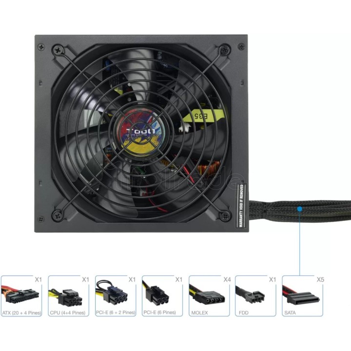 Alimentation ATX TooQ Apolo - 750W (Noir) | Ordiland