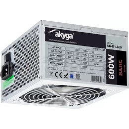 Alimentation ATX Akyga Basic AK-B1 - 600W (Gris) | Ordiland