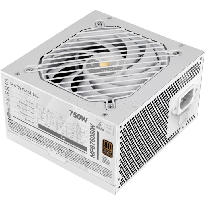 Alimentation ATX Mars Gaming MPB-SI - 750W (Blanc) | Ordiland