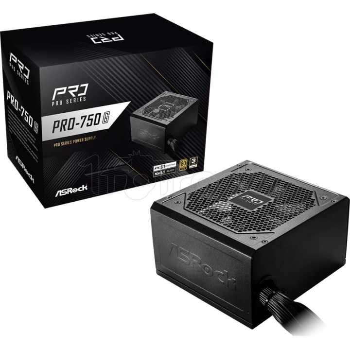 Alimentation ATX ASRock Pro-G - 750W (Noir) | Ordiland