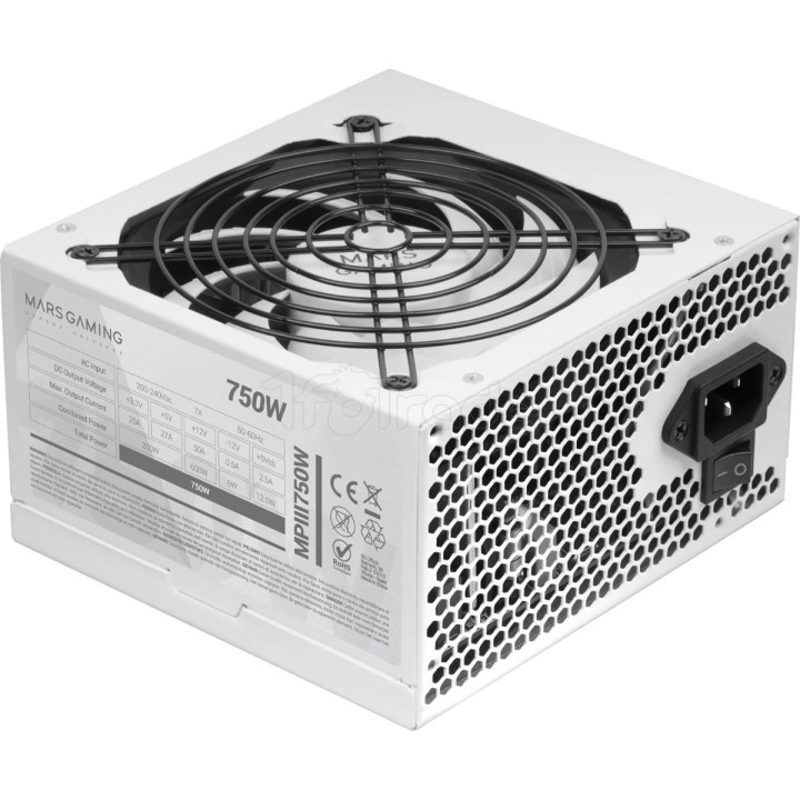 Alimentation ATX Mars Gaming MPIII - 750W (Blanc) | Ordiland