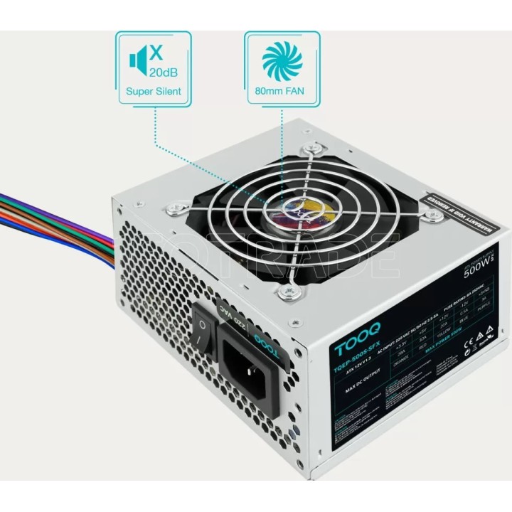 Alimentation SFX TooQ Ecopower II - 500W (OEM) | Ordiland