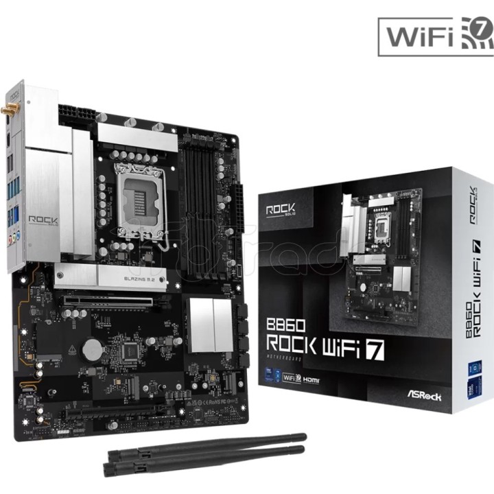 Carte mère ASRock B860 Rock WiFi 7 (Intel LGA 1851) | Ordiland