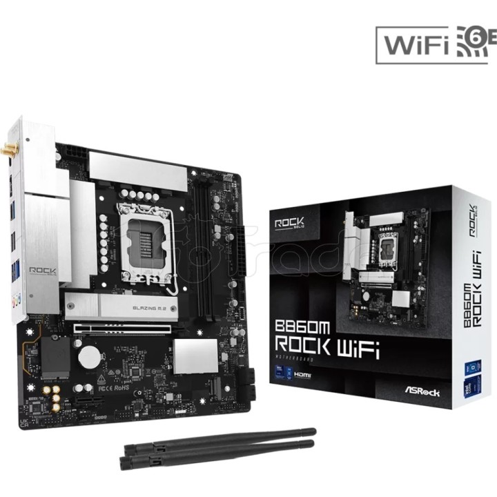 Carte mère ASRock B860M Rock WiFi (Intel LGA 1851) | Ordiland