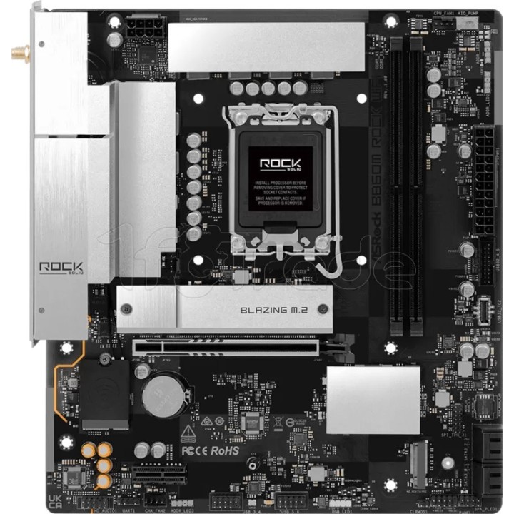 Carte mère ASRock B860M Rock WiFi (Intel LGA 1851) | Ordiland