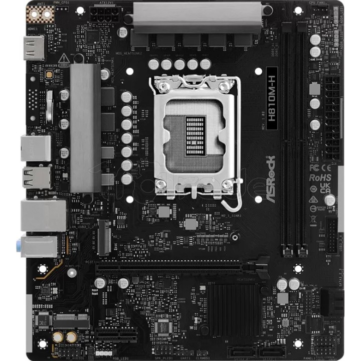 Carte mère ASRock H810M-H (Intel LGA 1851) Micro ATX | Ordiland