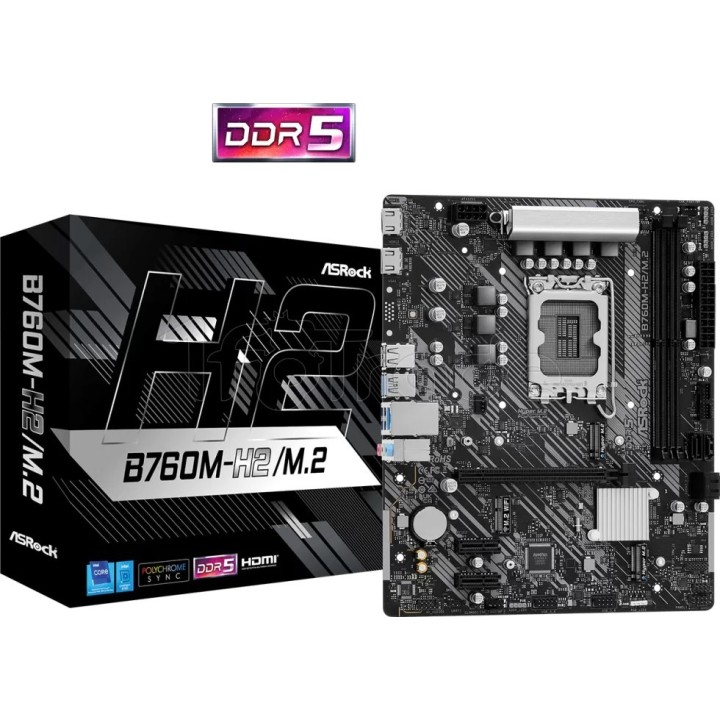 Carte mère ASRock B760M-H2/M.2 DDR5 (Intel LGA 1700) | Ordiland