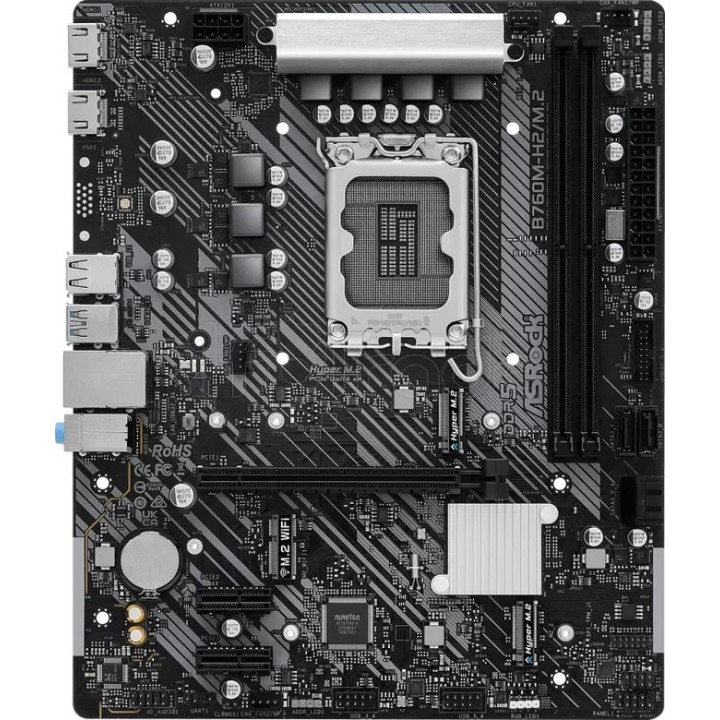 Carte mère ASRock B760M-H2/M.2 DDR5 (Intel LGA 1700) | Ordiland
