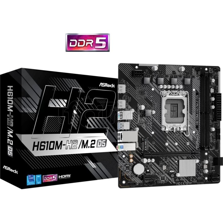 Carte mère ASRock H610M-H2/M.2 DDR5 (Intel LGA 1700) | Ordiland