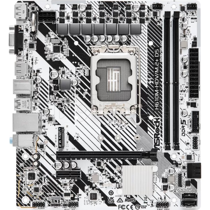 Carte mère ASRock H610M-HDV/M.2+ DDR5 (Intel LGA | Ordiland