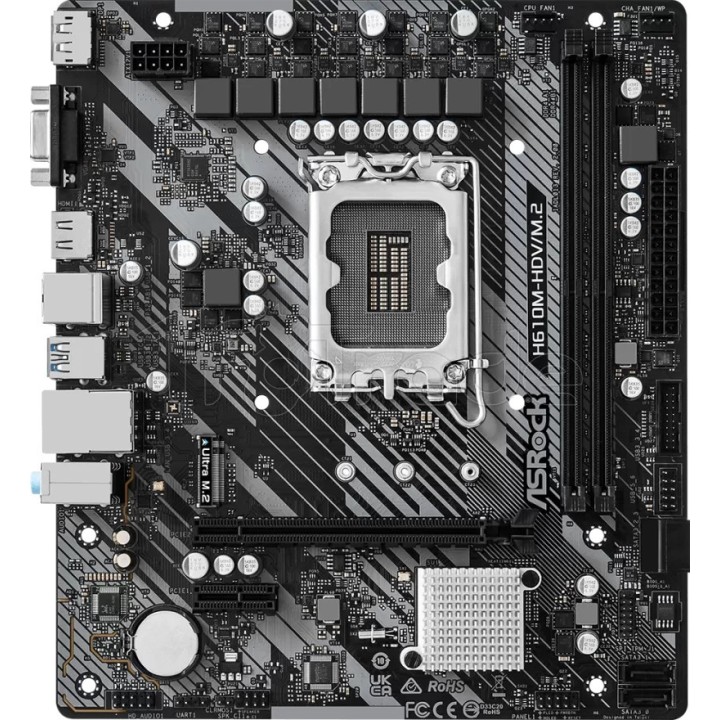 Carte mère ASRock H610M-HDV/M.2 R2.0 (Intel LGA 1700) | Ordiland