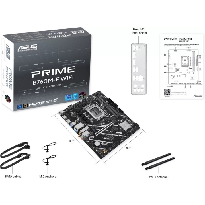 Carte mère Asus Prime B760M-F WiFi (Intel LGA1700) | Ordiland