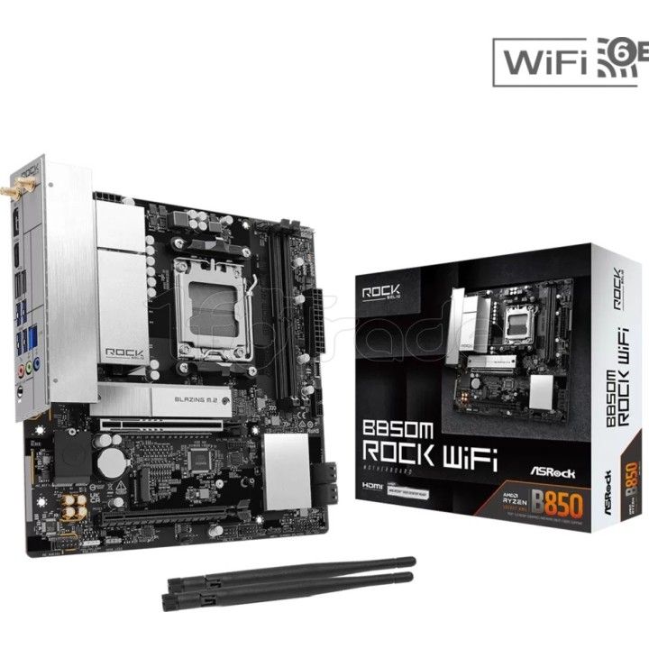Carte mère ASRock B850M Rock WiFi (AM5) Micro ATX | Ordiland