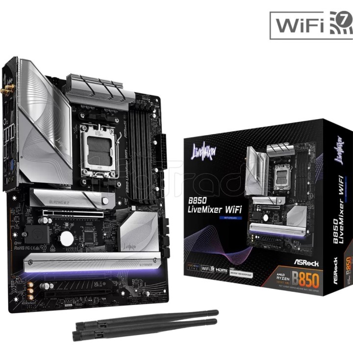 Carte mère ASRock B850 LiveMixer WiFi (AMD AM5) | Ordiland