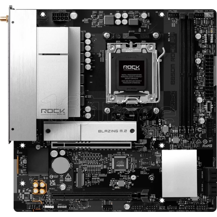Carte mère ASRock B850M Rock WiFi (AM5) Micro ATX | Ordiland