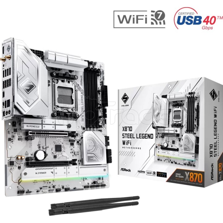 Carte mère ASRock X870 Steel Legend WiFi (AMD AM5) | Ordiland