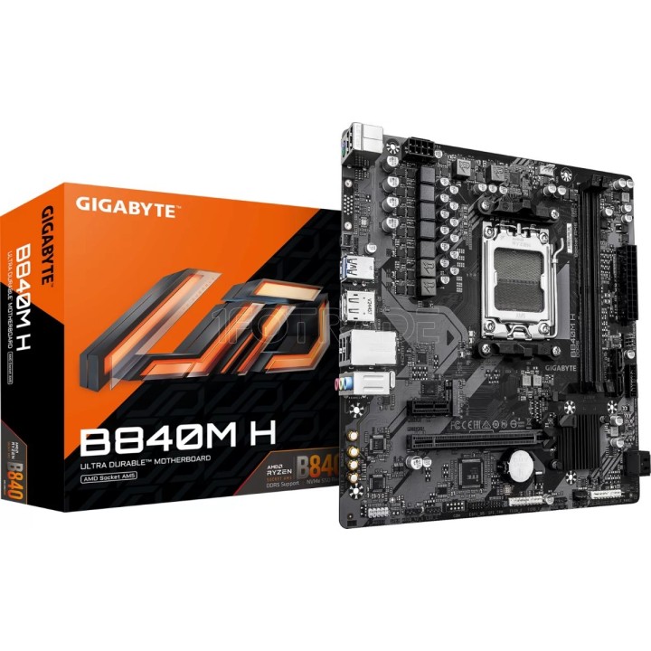 Carte mère Gigabyte B840M H (AM5) Micro ATX | Ordiland