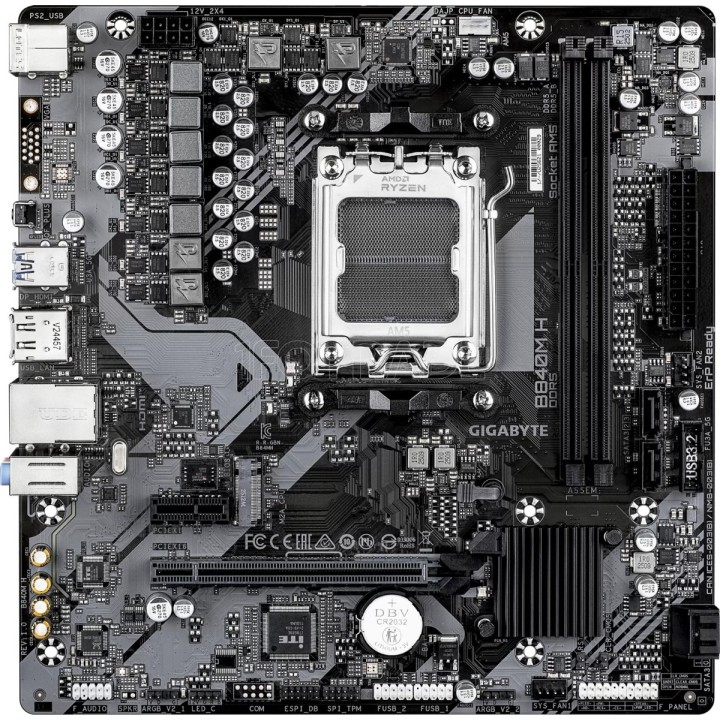 Carte mère Gigabyte B840M H (AM5) Micro ATX | Ordiland