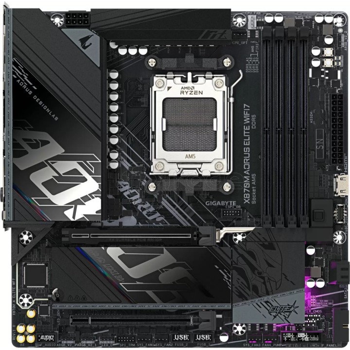 Carte mère Gigabyte X870M Aorus Elite WiFi7 (AM5) | Ordiland