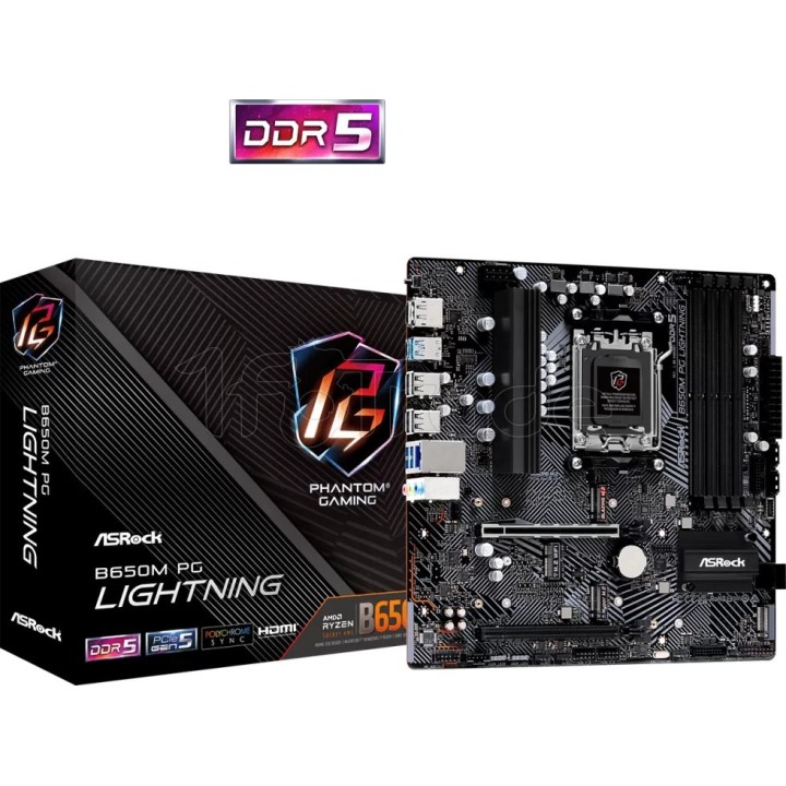 Carte mère ASRock B650M Phantom Gaming Lightning | Ordiland