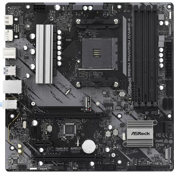 Carte mère ASRock B550M Phantom Gaming 4 (AM4) Micro | Ordiland