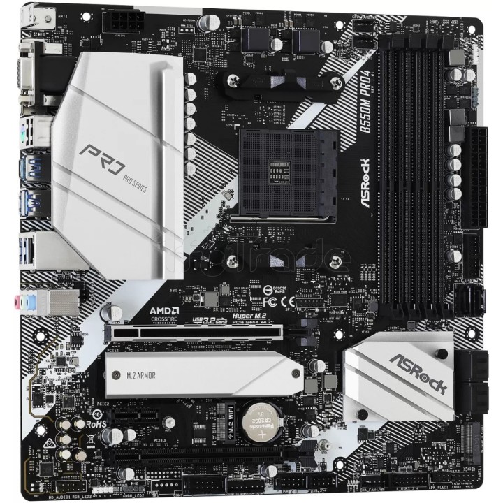 Carte mère ASRock B550M Pro4 (AM4) Micro ATX | Ordiland