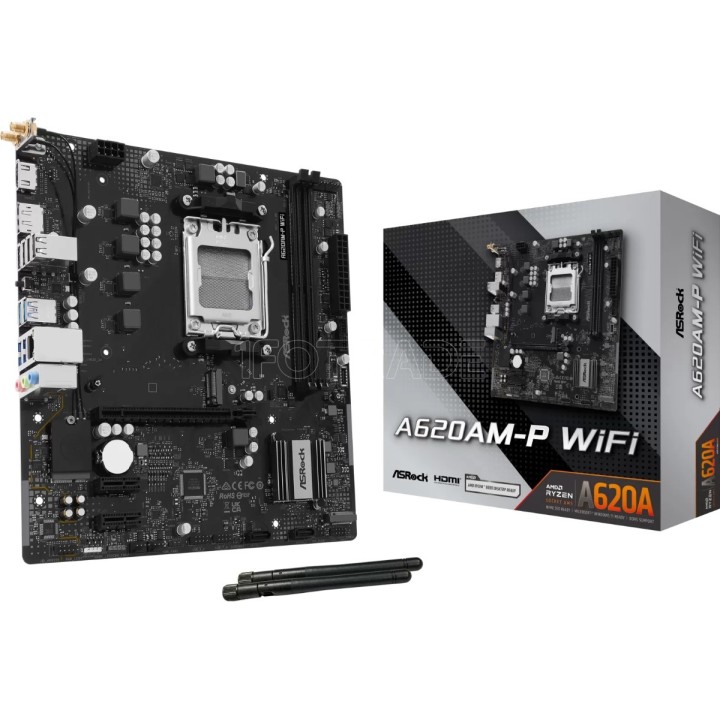 Carte mère ASRock A620AM-P WIFI (AM5) Micro ATX | Ordiland