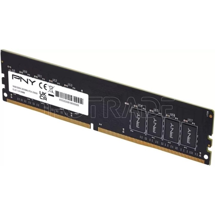 Mémoire 16Go DIMM DDR4 PNY Performance 3200Mhz (Noir) | Ordiland