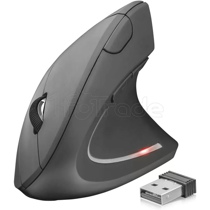 Souris sans fil ergonomique Trust Verto (Noir) | Ordiland