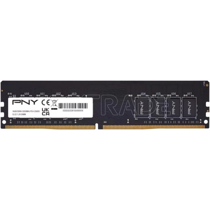 Mémoire 16Go DIMM DDR4 PNY Performance 3200Mhz (Noir) | Ordiland
