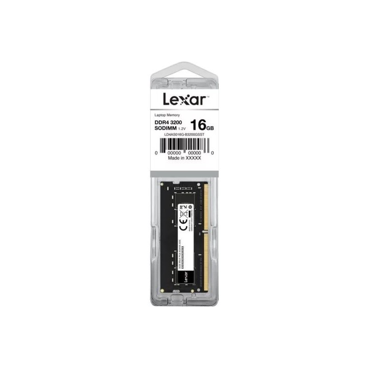 Mémoire SODIMM DDR4 16Go Lexar 3200Mhz (Noir) | Ordiland