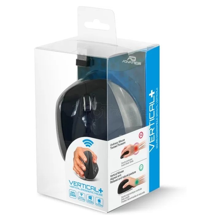Souris sans fil ergonomique Advance Vertical Plus | Ordiland