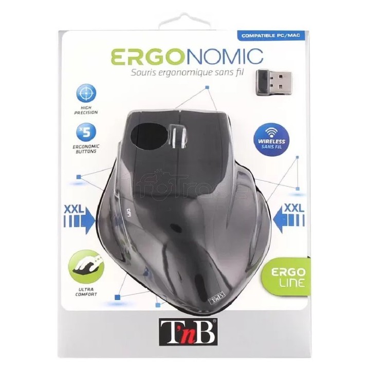 Souris sans fil ergonomique T'nB Ergo pour droitier | Ordiland