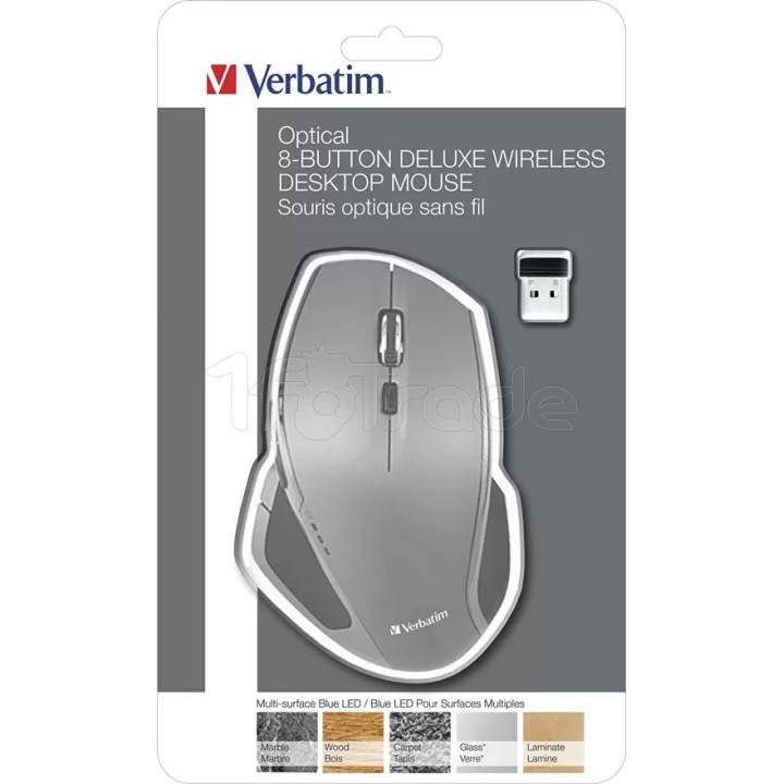 Souris sans fil Verbatim Deluxe (Gris/Noir) | Ordiland