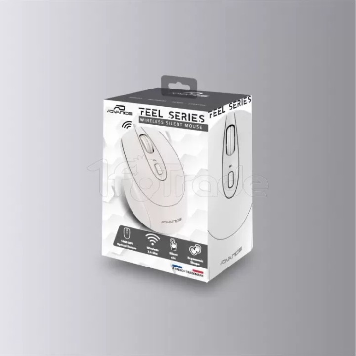 Souris sans fil Advance Feel (Blanc) | Ordiland