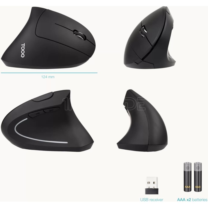 Souris sans fil ergonomique verticale TooQ | Ordiland