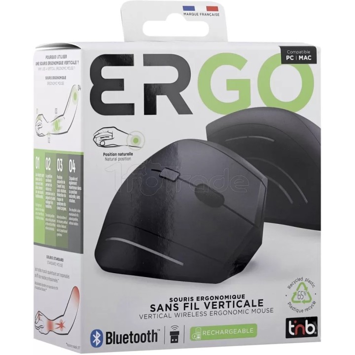 Souris sans fil ergonomique T'nB Ergo Verticale pour | Ordiland