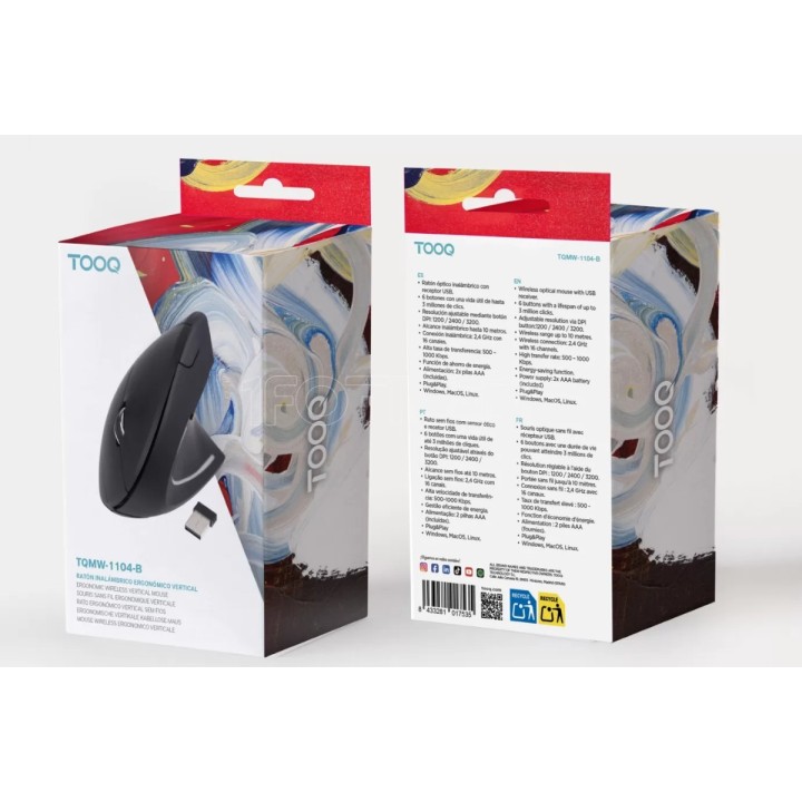 Souris sans fil ergonomique verticale TooQ | Ordiland