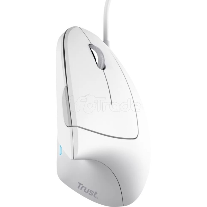 Souris filaire ergonomique Trust Verto (Blanc) | Ordiland