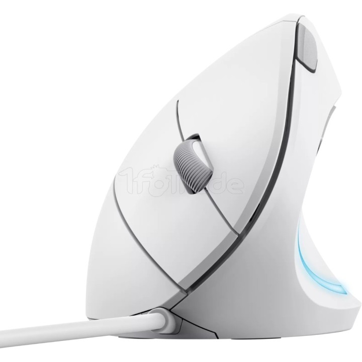 Souris filaire ergonomique Trust Verto (Blanc) | Ordiland