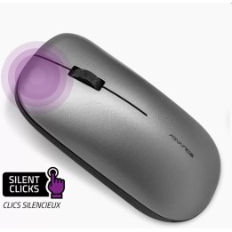 Souris sans fil Advance SlimFit (Gris) | Ordiland