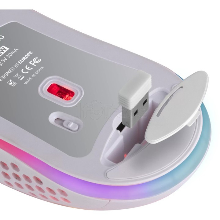 Souris sans fil Gamer Mars Gaming MMW3 RGB (Blanc) | Ordiland