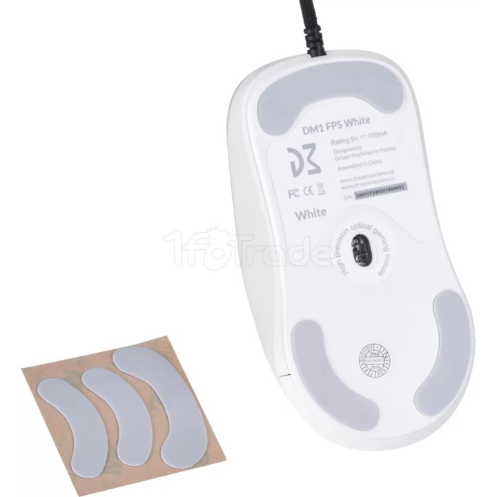 Souris filaire Gamer Dream Machines DM1 FPS (Blanc) | Ordiland