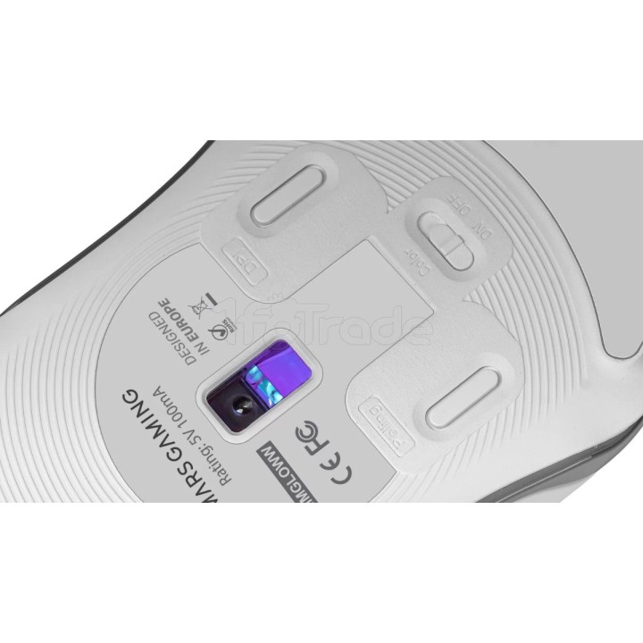 Souris filaire Gamer Mars Gaming MMGlow RGB (Blanc) | Ordiland