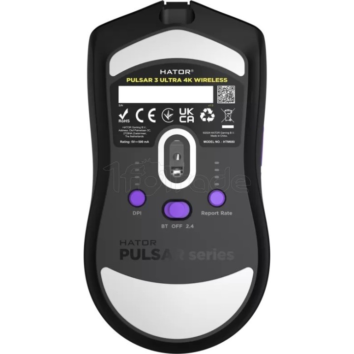 Souris sans fil Gamer Hator Pulsar 3 ULTRA RGB (Noir) | Ordiland