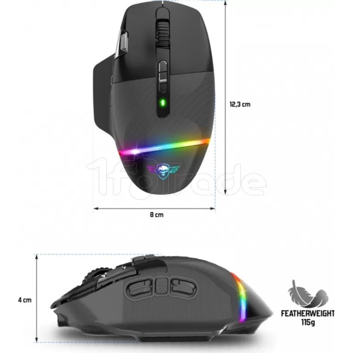 Souris sans fil Spirit of Gamer Xpert M800 RGB (Noir) | Ordiland