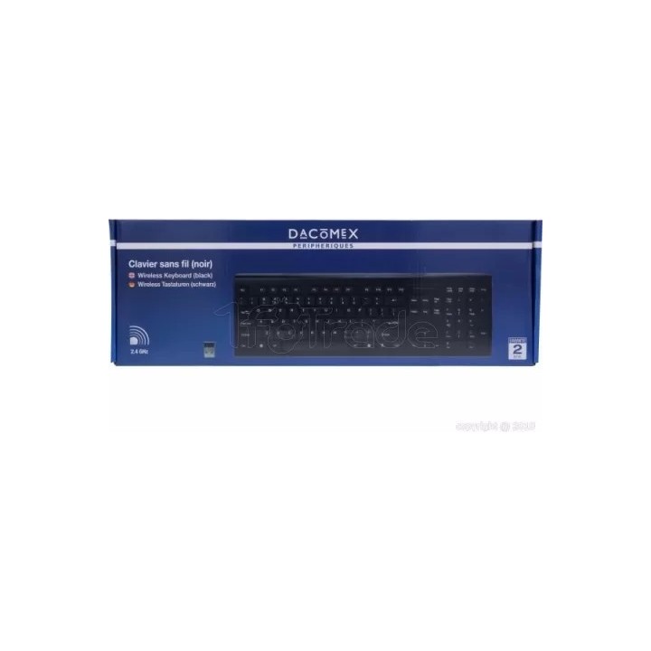 Clavier sans fil Dacomex K250W (Noir) | Ordiland